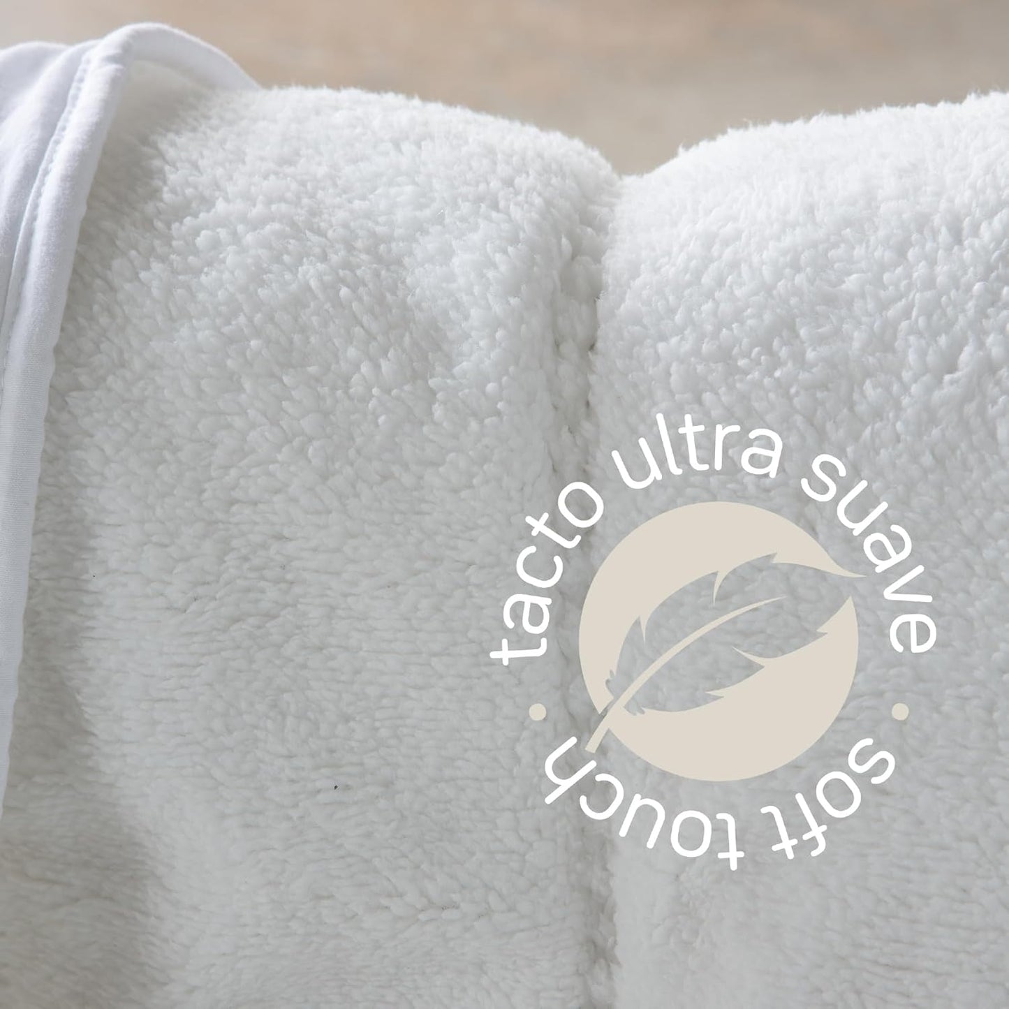 Edredón comforter Sherpa Hermes Blanco Fundeco