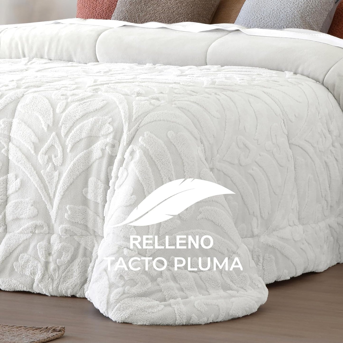 Edredón con Sherpa modelo Elai marca Antilo color natural 600 grs.