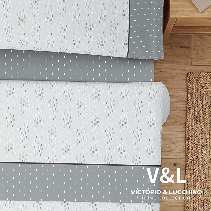 Juego de Sábanas Victorio y Luchino de verano modelo Clara gris