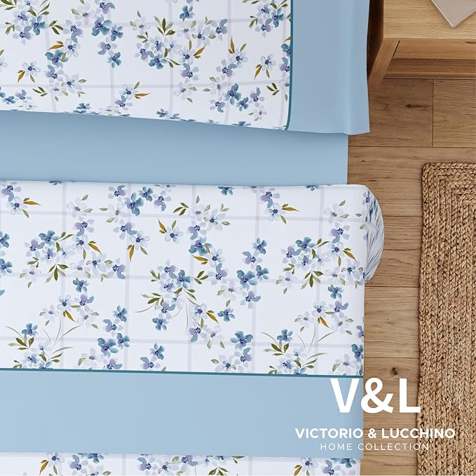Juego de Sábanas Victorio y Luchino de verano modelo Gaia Celeste