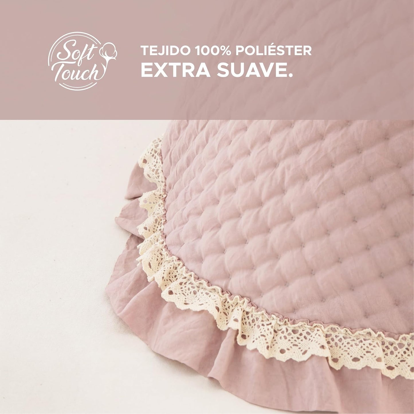 Colcha Rosa modelo Anaya de Victorio & Lucchino everly