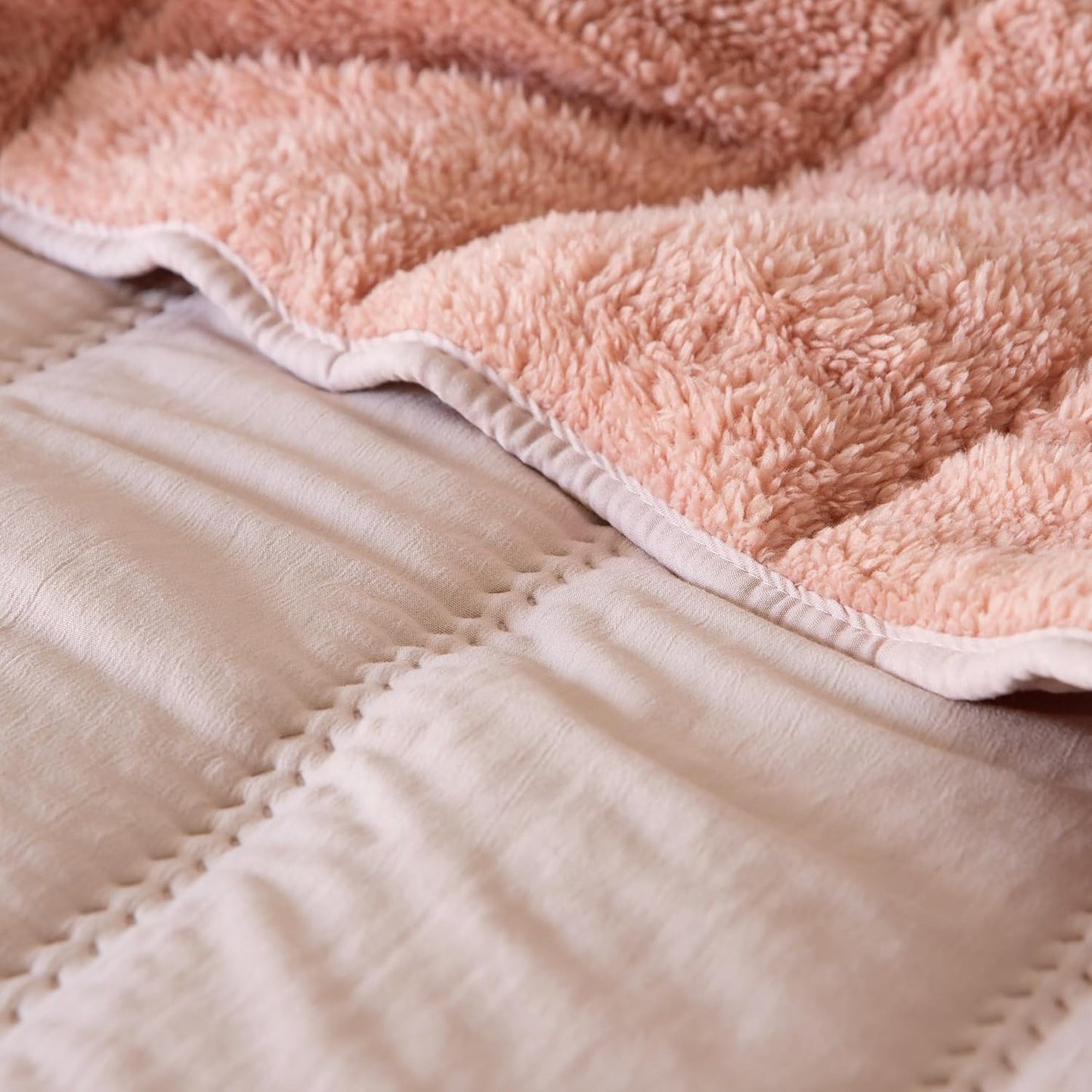 Edredón comforter Sherpa Hermes Rose Fundeco