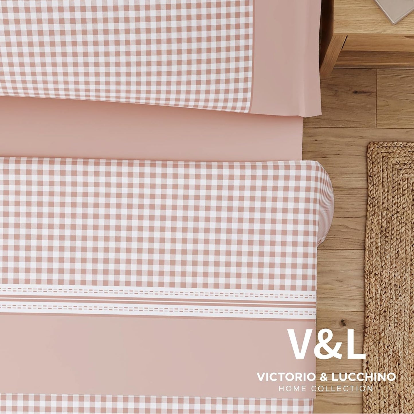 Juego de Sábanas Victorio y Luchino de verano modelo Vicky rosa