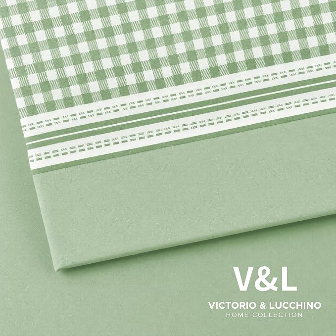 Juego de Sábanas Victorio y Luchino de verano modelo Vicky verde