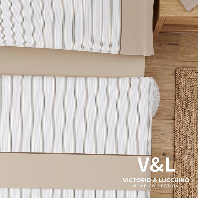 Juego de Sábanas Victorio y Luchino de verano modelo Nuria beige
