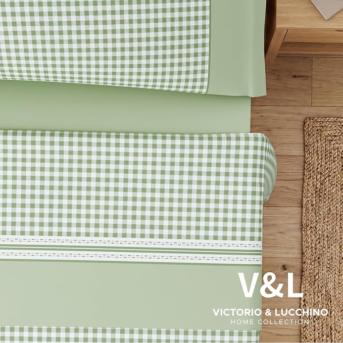 Juego de Sábanas Victorio y Luchino de verano modelo Vicky verde