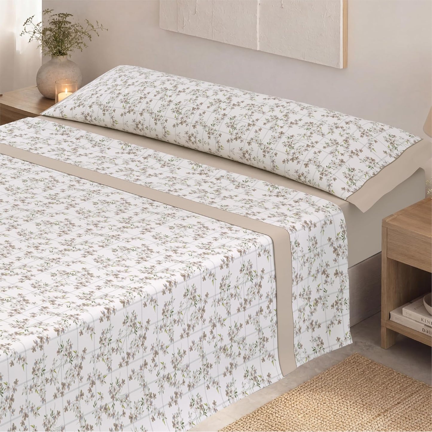Juego de Sábanas Victorio y Luchino de verano modelo Gaia Beige