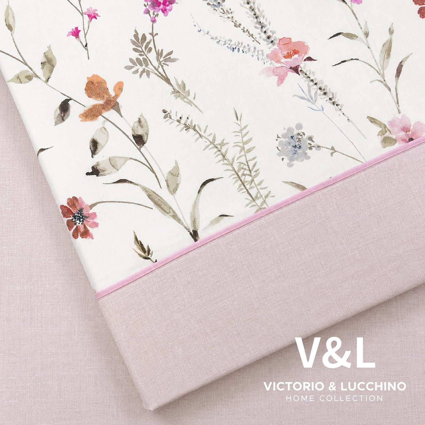 Juego de Sábanas Victorio y Luchino de verano modelo Zahara Rosa 100% Algodón