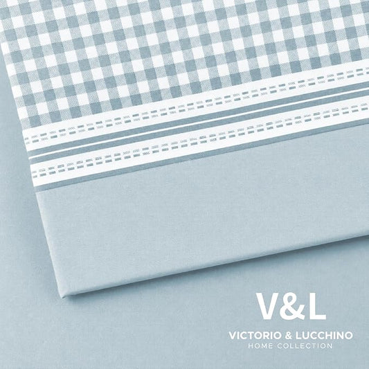 Juego de Sábanas Victorio y Luchino de verano modelo Vicky azul