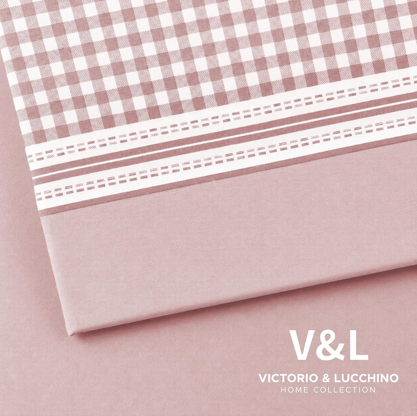 Juego de Sábanas Victorio y Luchino de verano modelo Vicky rosa