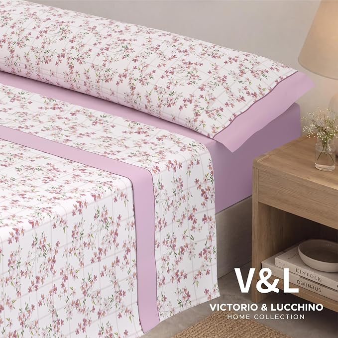 Juego de Sábanas Victorio y Luchino de verano modelo Gaia Rosa