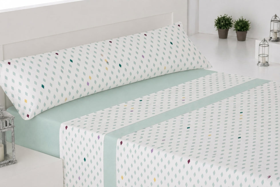 Parure de draps ALBA, marque Ankeli, couleur bleue