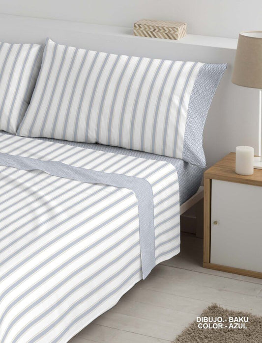 Sábanas  Bambú Baku marca PoloPolo color azul