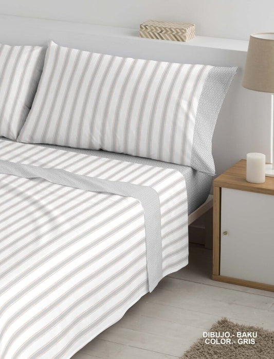 Sábanas  Bambú Baku marca PoloPolo color gris