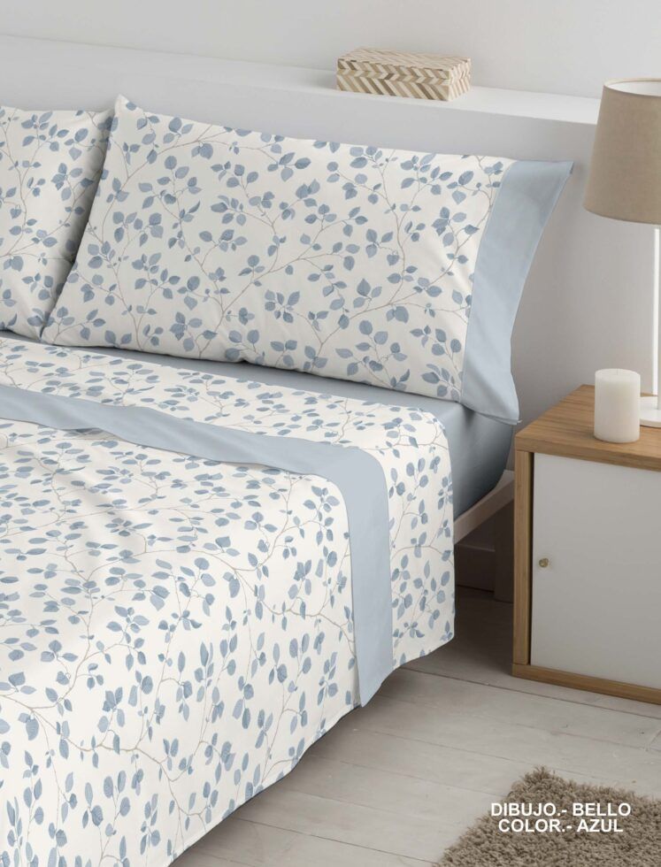 Parure de draps en tissu 241 Blanc/Gris BURRITO BLANCO