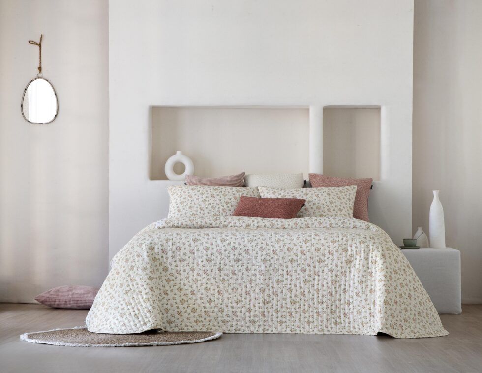 Colcha bouti reversible estampada modelo NIZA Fundeco