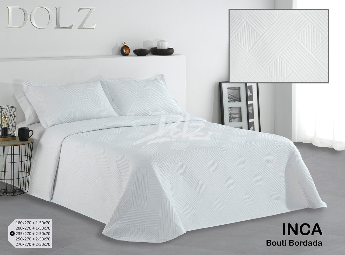 Colcha Blanca Bouti Bordada Inca de DOLZ