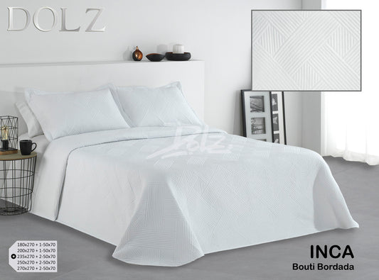 Colcha Blanca Bouti Bordada Inca de DOLZ