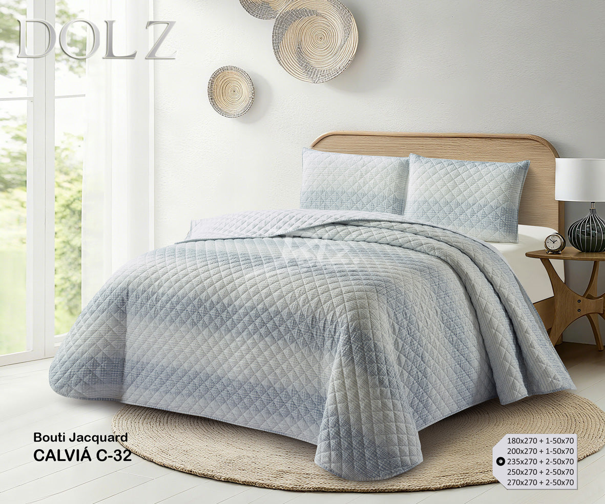 Colcha Bouti Jacquard modelo Calviá de DOLZ color azul