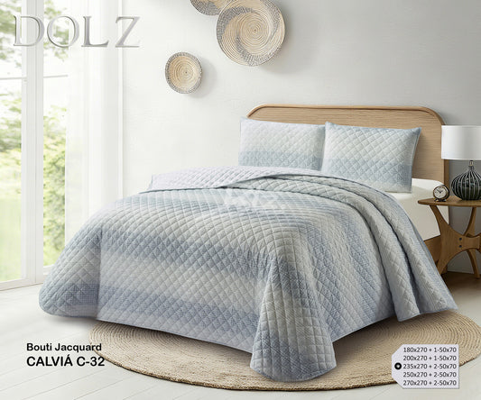 Colcha Bouti Jacquard modelo Calviá de DOLZ color azul