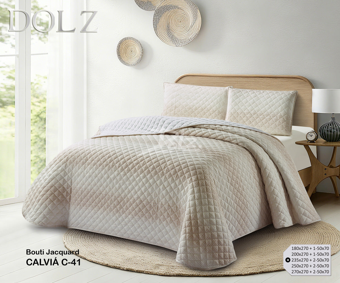 Colcha Bouti Jacquard modelo Calviá de DOLZ color lino