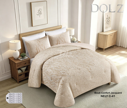 Edredón Jacquard modelo Nely marca DOLZ color lino