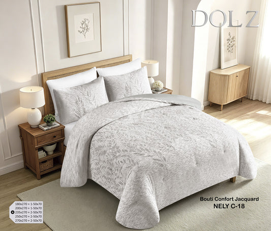 Edredón Jacquard modelo Nely marca DOLZ color gris