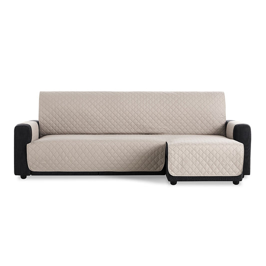 Padded chaise longue sofa cover Gray BELMARTI