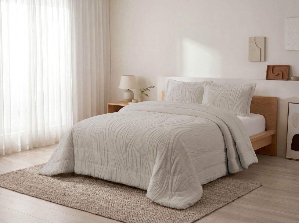 Edredón piedra con Sedalina y Pelo modelo Dehesa marca Antilo 600 grs