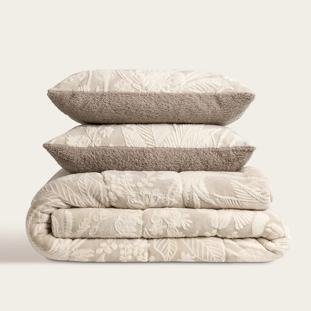 Edredón beige sherpa GALA 650gr Don Algodon