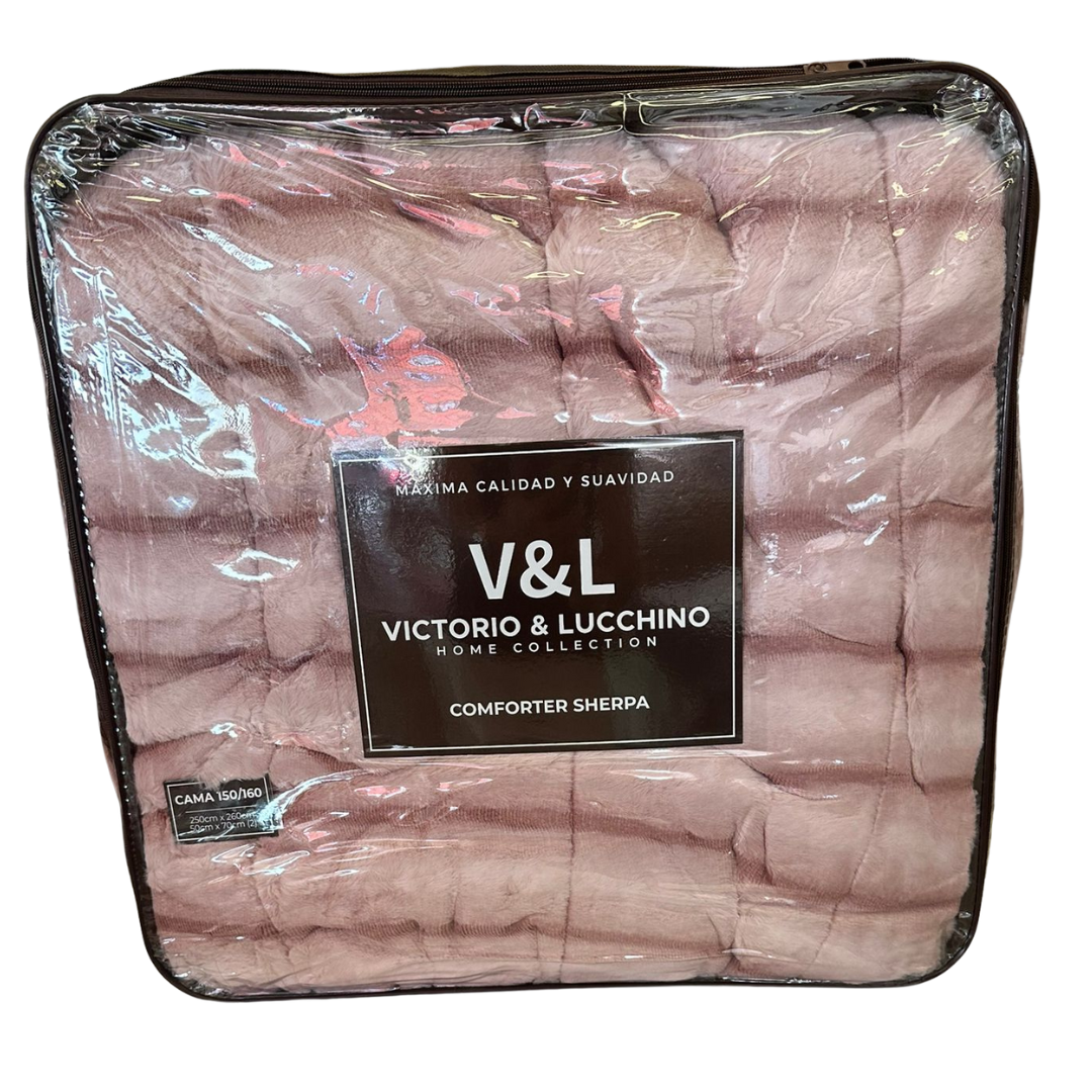 Edredón Conforter rosa sedalina 800 gr modelo  Faux de Victorio&Lucchino