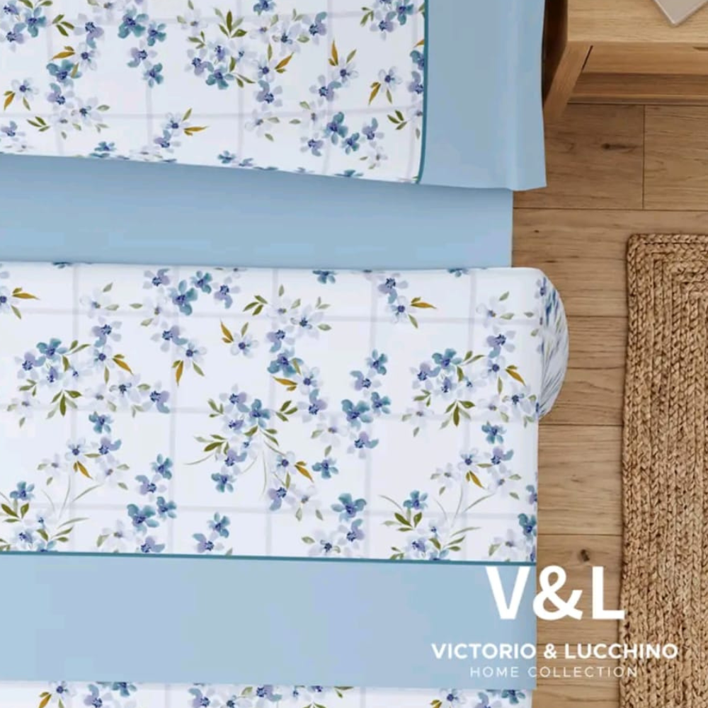 Juego de Sábanas Victorio y Luchino de verano modelo Gaia Celeste