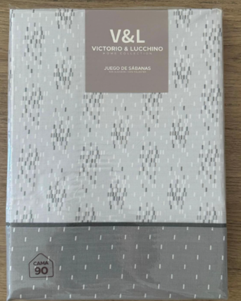 Juego de Sábanas Victorio y Luchino de verano modelo Clara gris
