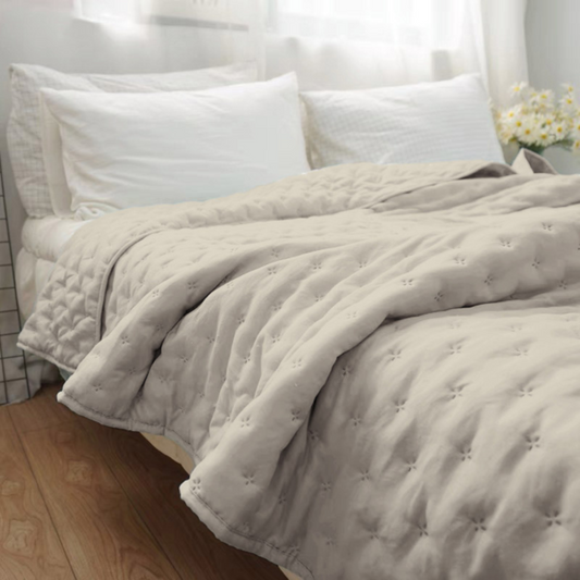 Colcha bouti beige  modelo MATTINA Secaneta