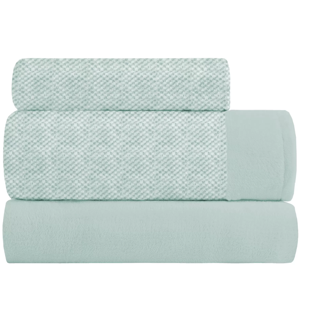 Sábanas Coralina color turquesa modelo  RISO 001 de  Manterol