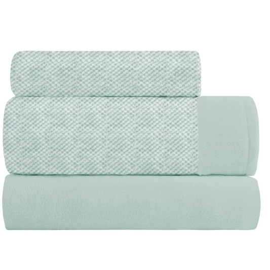 Sábanas Coralina color turquesa modelo  RISO 001 de  Manterol