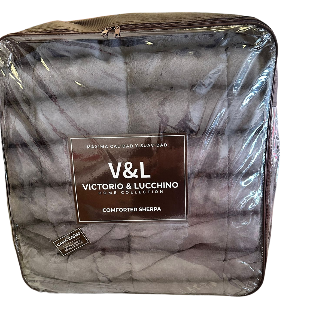 Edredón Conforter gris sedalina 800 gr modelo  Faux de Victorio&Lucchino