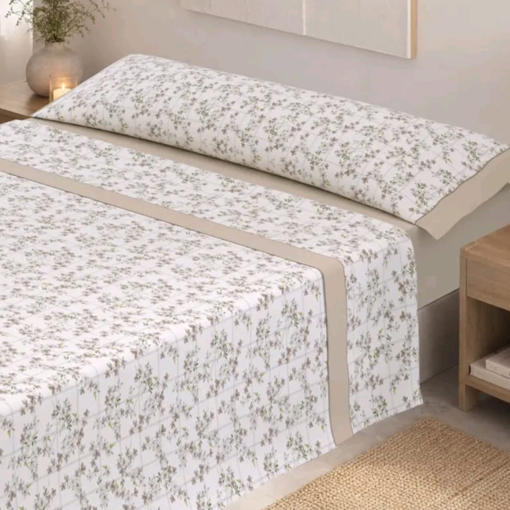 Juego de Sábanas Victorio y Luchino de verano modelo Gaia Beige