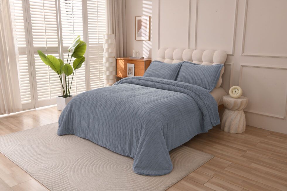 Edredón Conforter DN Sedalina/Sherpa Borreguito Greta color gris