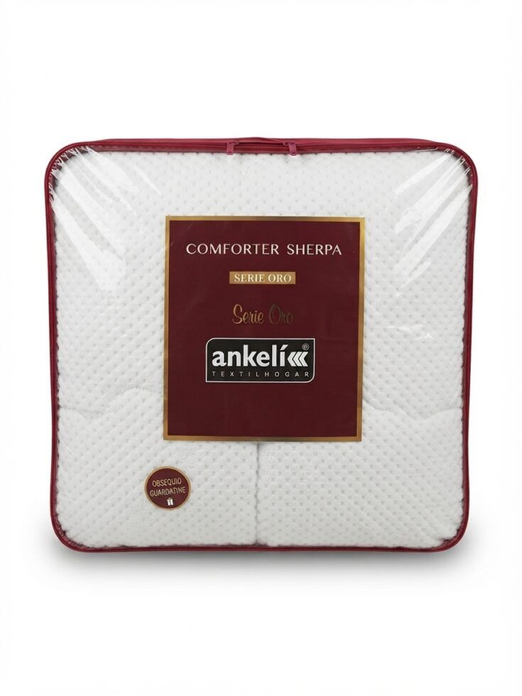 Edredón Sherpa  Shopia marca Ankeli color crudo