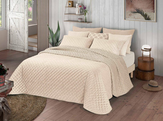 Edredón Sherpa color beige modelo KARMA de  Ankelí