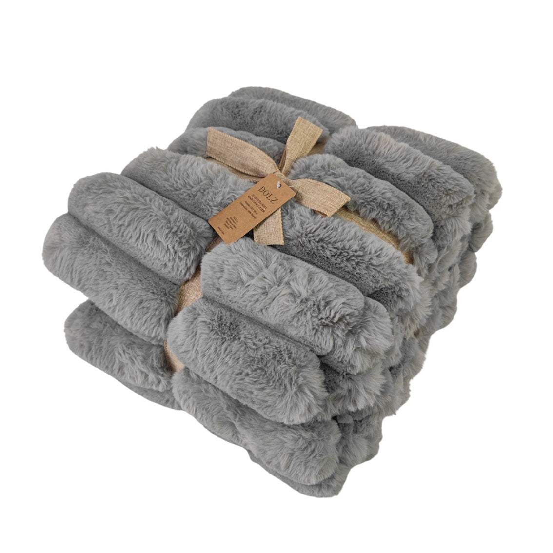 Manta plaid gris Sherpa Canal  130X160 cm marca dolz DOLZ