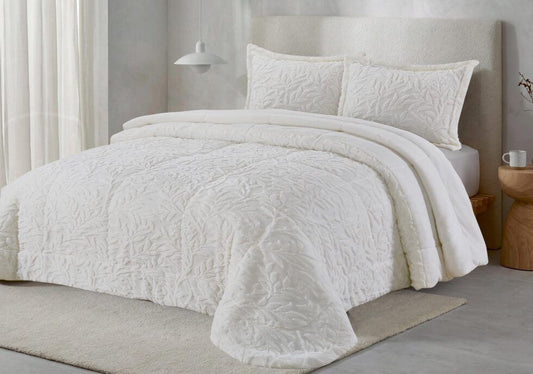 Edredón color natural con Sherpa modelo Silava marca Antilo 600 grs