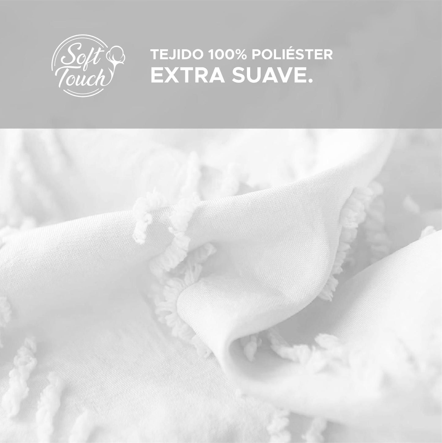 Colcha Blanca Atenea de Victorio & Lucchino con tufting