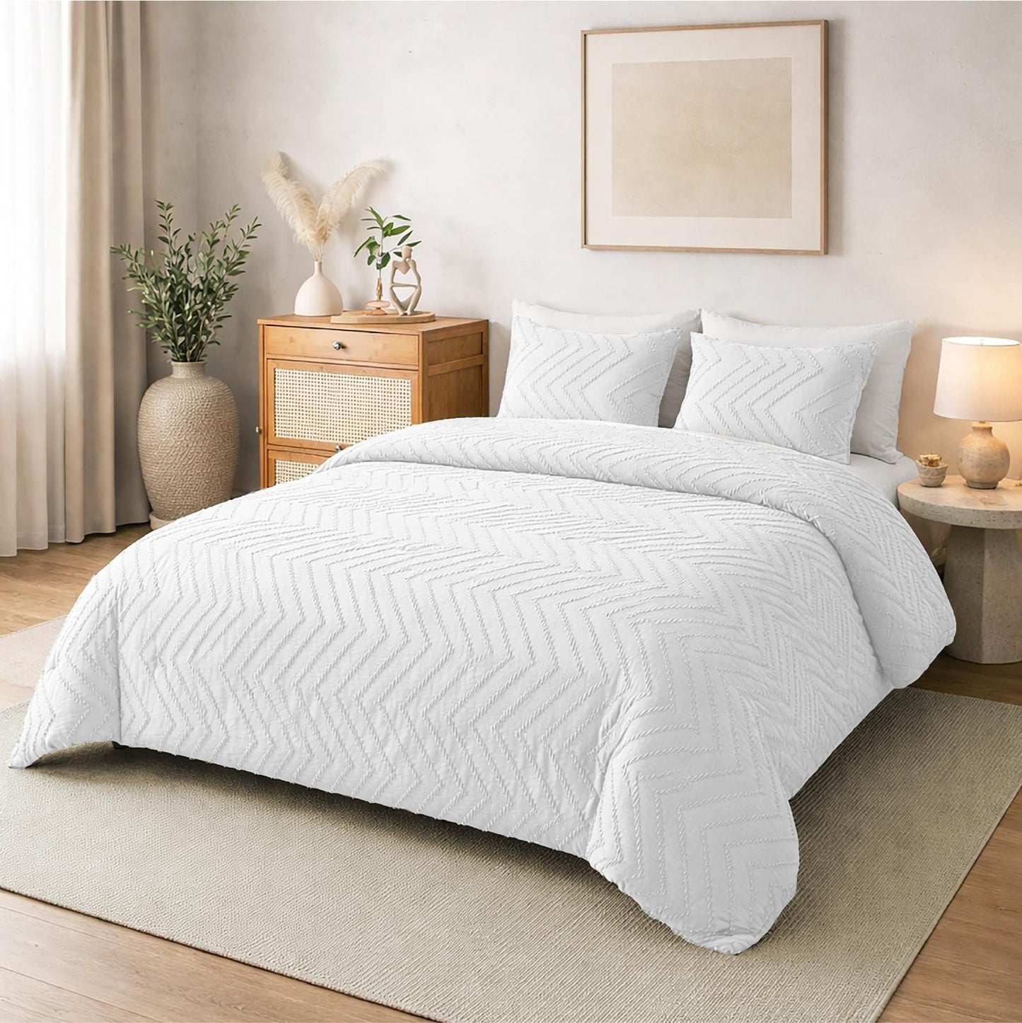 Colcha Blanca Atenea de Victorio & Lucchino con tufting