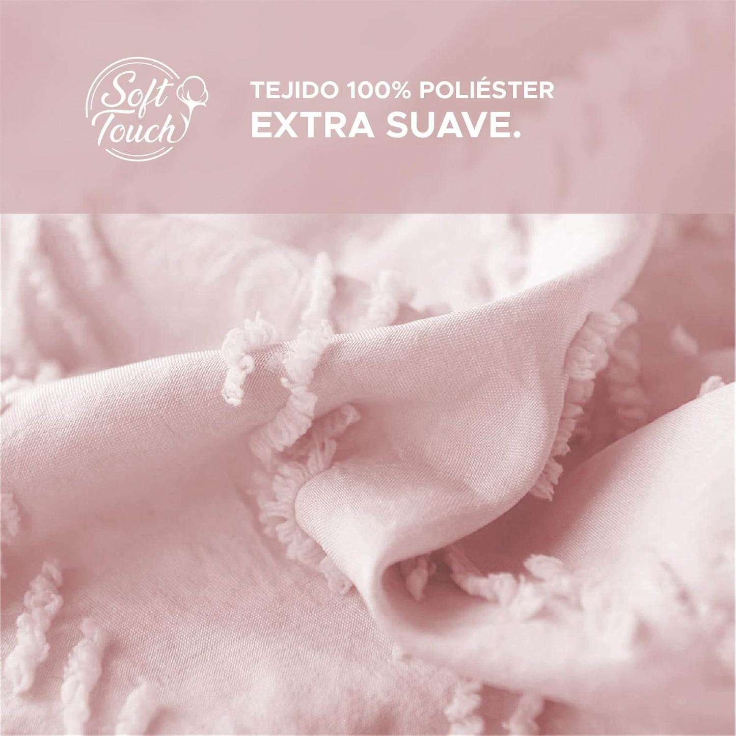 Colcha rosa Atenea de Victorio & Lucchino con tufting
