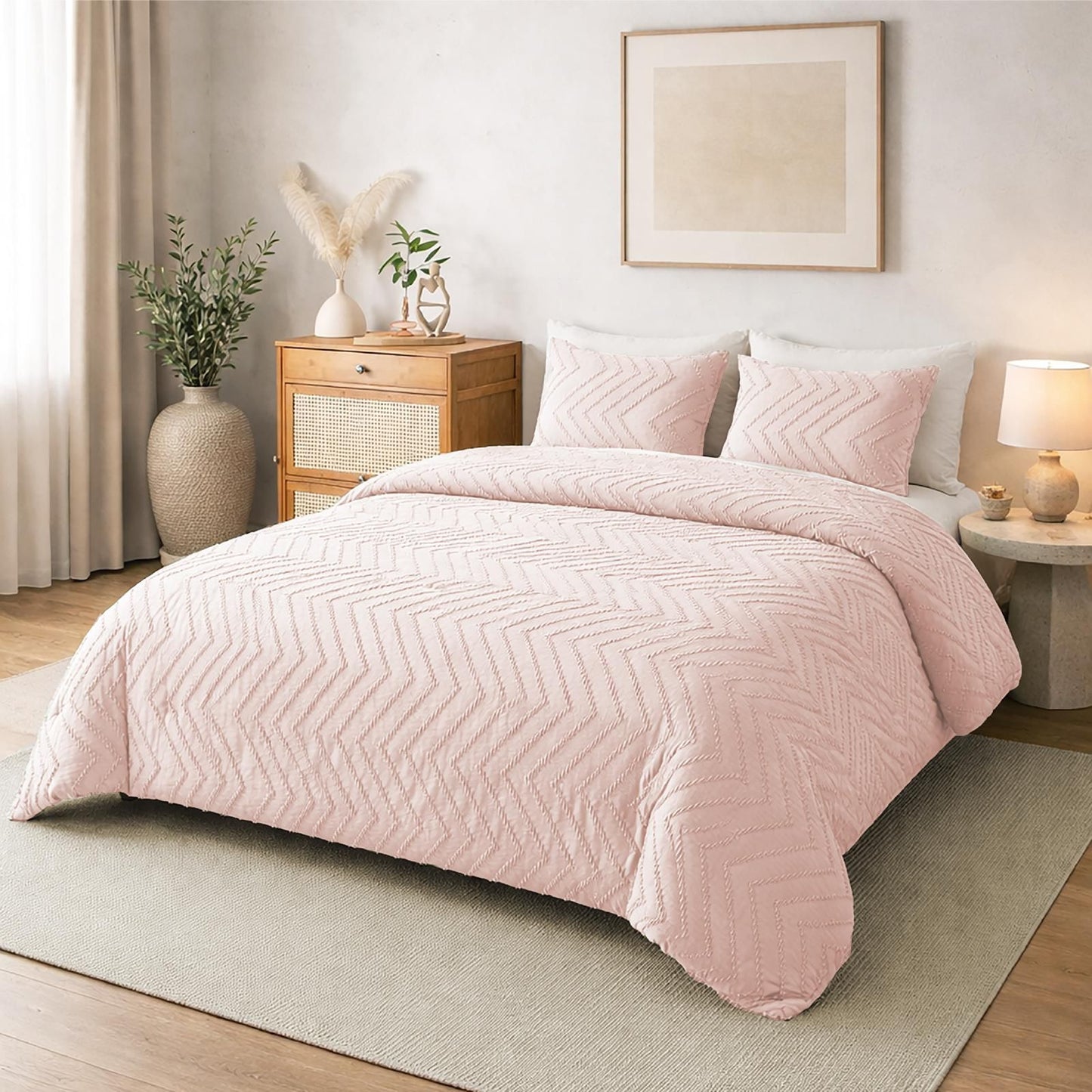 Colcha rosa Atenea de Victorio & Lucchino con tufting