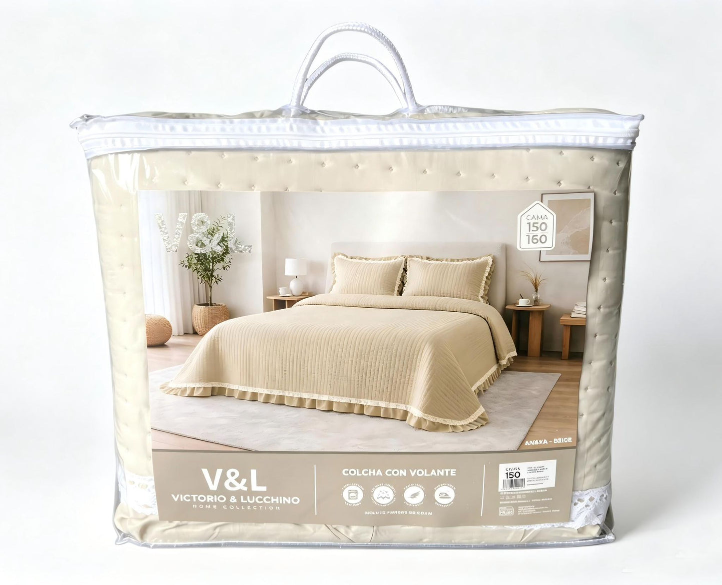 Colcha Beige modelo Anaya de Victorio & Lucchino