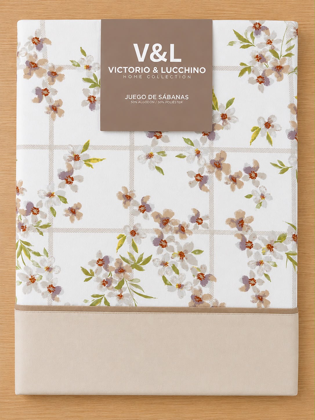 Juego de Sábanas Victorio y Luchino de verano modelo Gaia Beige