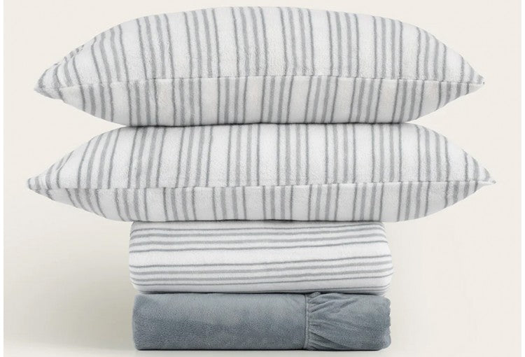 VENTA FLASH Sábana Coralina 220gr DON ALGODON Doble Cara Adriel gris